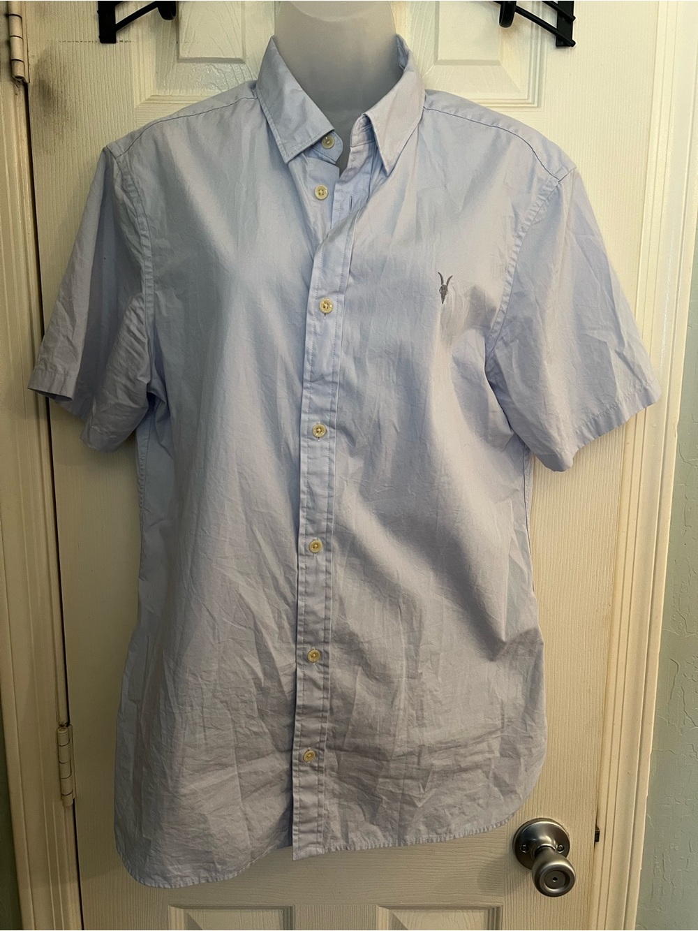 Men’s all saints button front medium cotton
